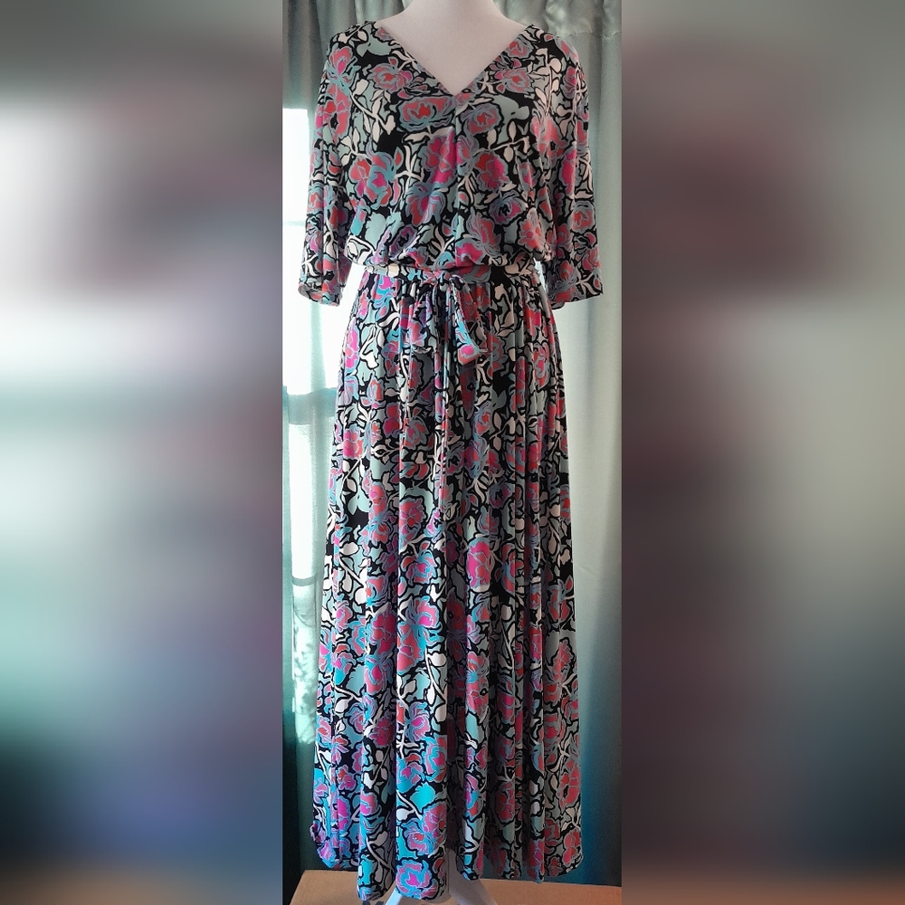 Chaus midi dress, size XL, multicolored
